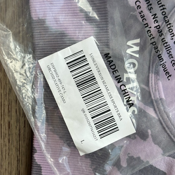 NWT large LONE "EVERSON" SEAMLESS BRA IN ORCHID NATIVE CAMO DarcSport Darc Sport - Picture 14 of 16